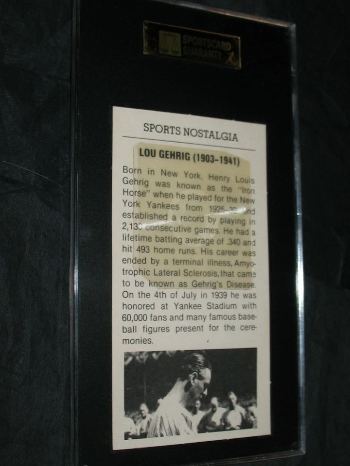 United Press International Lou Gehrig 1979 SGC 88 casi nuevo/como nuevo 8 Foto 4 de 4