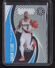 2019-20 Panini Illusions #12 Damian Lillard Astounding Sapphire Blue