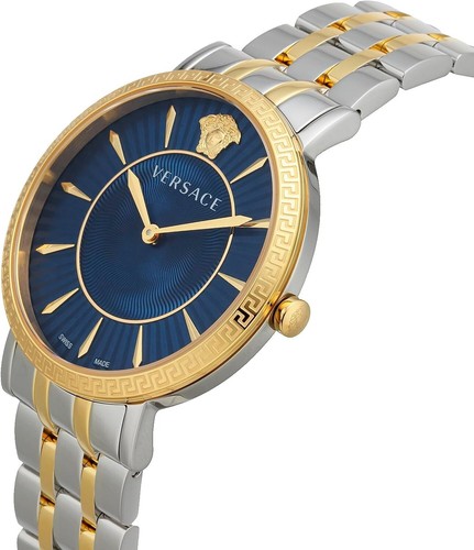 VERSACE V-Eternal VEJL00522 Quartz Swiss Made Watch Women's Blue Dial Size 37mm - Picture 5 of 6