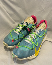 Nike Vapor Street x Off White Womens 14 Polarized Blue Tour Yellow CD8178 400