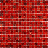 Mosaik Fliese Rot Glasmosaik Crystal KüChe Wand Bad 92-0904 I 10 Mosaikplatten