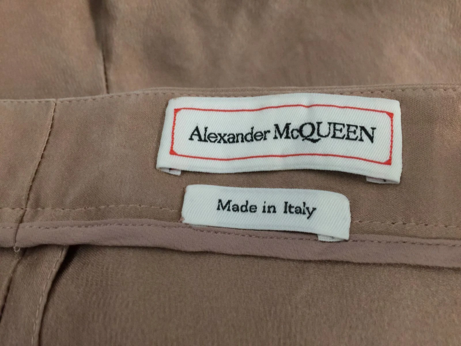 Pantaloni pantaloni donna ALEXANDER MCQUEEN in seta rosa taglia It 42 US 6 $750