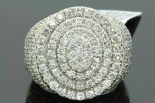 2.20CT Simulated Brilliant Round Cut Sapphire Men's Ring In 935 Argentium Silver