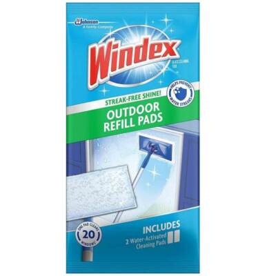 Windex Outdoor Refill Cleaning Pad Windows 1 Pk 2 Pads Discontinued NOS New
