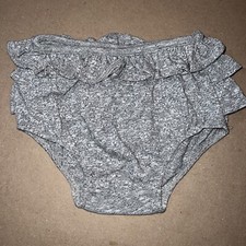 Baby Gap Diaper Cover Gray Heather Ruffled Size 18-24 Months