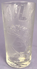 Santa Christmas Glass Cup Milk For Santa Princess House Vintage Made in USA