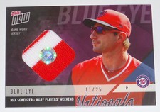 MAX SCHERZER TOPPS NOW GAME USED PLAYERS WEEKEND JERSEY WORN RELIC CARD #PWR-26B