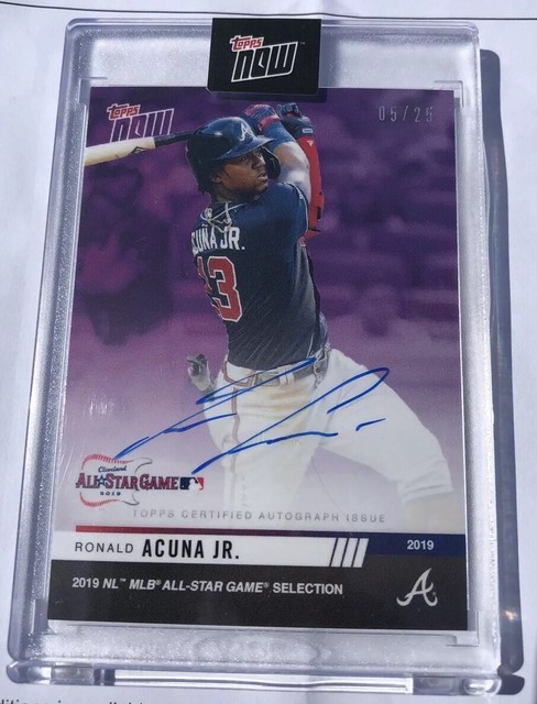 2019 Topps Now MLB All Star Ronald Acuna Jr Certified Auto Autograph 