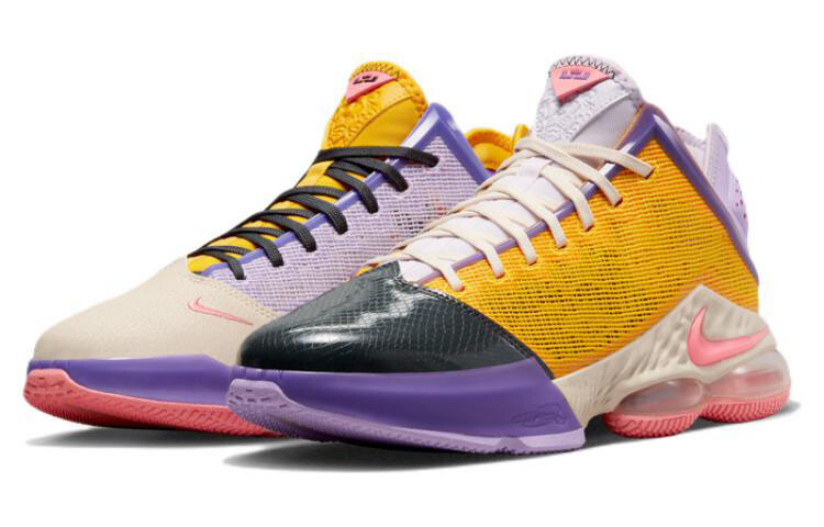 【美品】NIKE Lebron 19 Low LA Yellow/Purple Nike LeBron 19 Low Mismatch 2022 - DO9828-500 | eBay