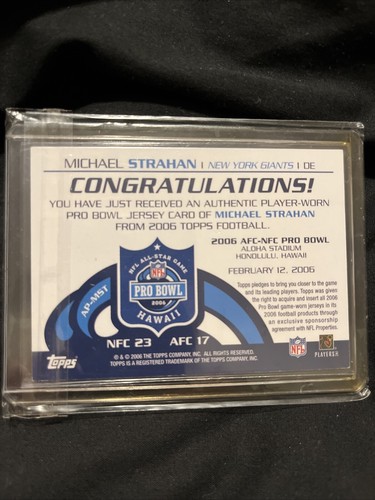 2006 Topps All Pro Relics Michael Strahan Game Used Jersey! Giants HOF Rare - Picture 2 of 2