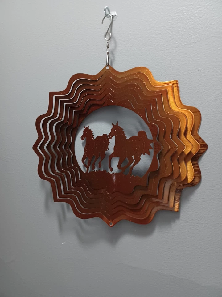 铁挡青铜彩色马风旋转器 - 大号 — 第 3/3 张图片