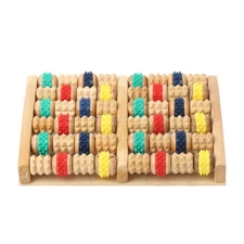 Wooden Five Row Foot Massager with Small Stud Six Row Sole Massager 脚底按摩器足底按摩器
