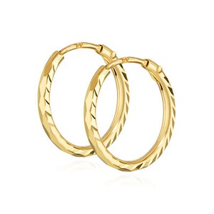 Adelia´s Paar Ohrhänger 333 Gold Ohrringe Creolen, Mit Zirkonia Goldschmuck Für Damen, Maße