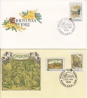 1982 FDC Australia. Christmas. 2 covers. Various FDI postmarks