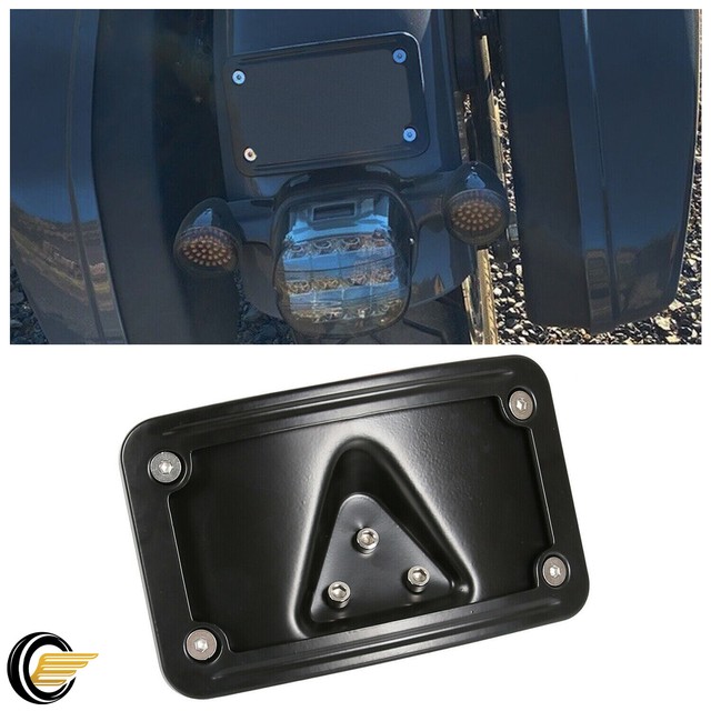 Curved Laydown License Plate Mount Bracket w/ Frame fits Harley Davidson 3 Hole Curved Laydown License Plate Mount Bracket w/ Frame fits Harley Davidson 3 Hole