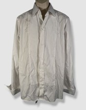  297 Eton Men's Contemporary-Fit White French-Cuff Tuxedo Dress Shirt 16.5 / 42