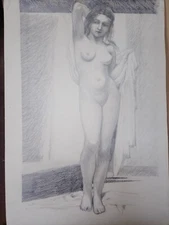 Girl, pencil, paper.