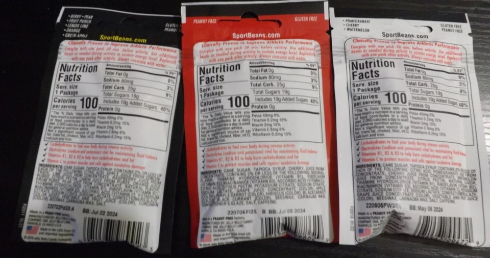 15 NEW bags Jelly Belly Extreme Sport jelly beans QUICK ENERGY w/ CAFFEINE - Image 2 of 2