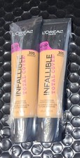 2 PIECE LOT: LOREAL 305 NATURAL BEIGE, INFALLIBLE 24HR TOTAL COVER, FREE SHIP.