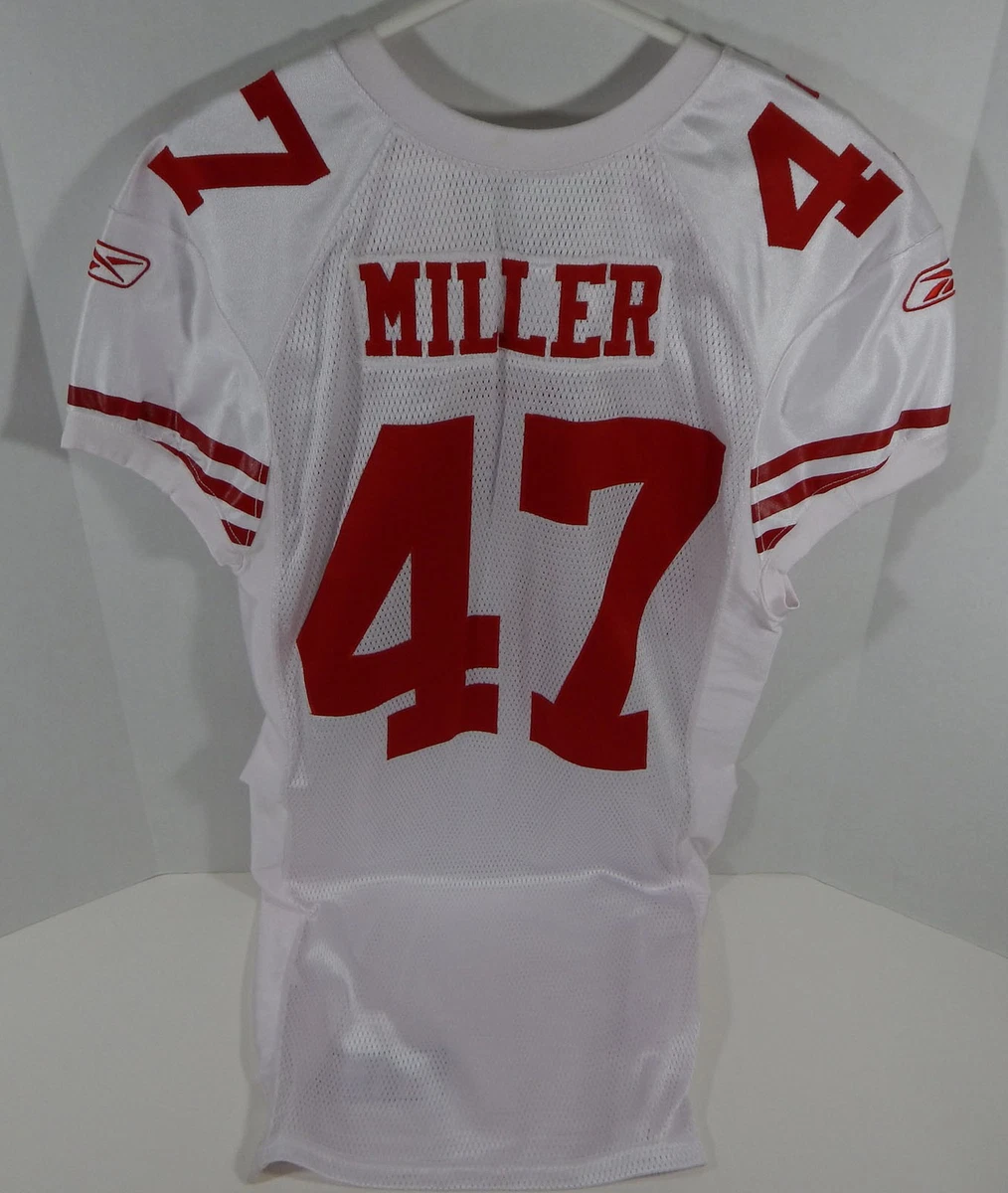 2010 San Francisco 49ers Bruce Miller 47 Game Issued White Jersey DP06201