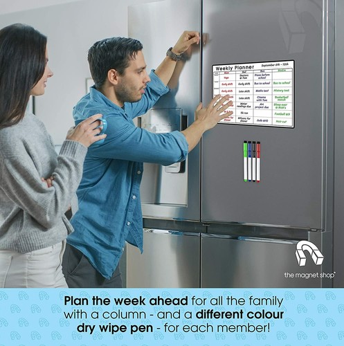 Magnetic Weekly Meal Planner, Fridge Calendar Whiteboard Dry Erase Memo Board - Picture 44 of 112