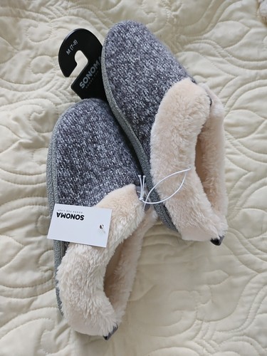 NEW. Sonoma Goods For Life® Women's Cozy Clog Slippers Gray Medium 7-8 $28 NEW - Picture 6 of 6