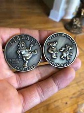 Grateful Dead Coin Poker Chip Golf Ball Marker Pay The Teller Antique gold