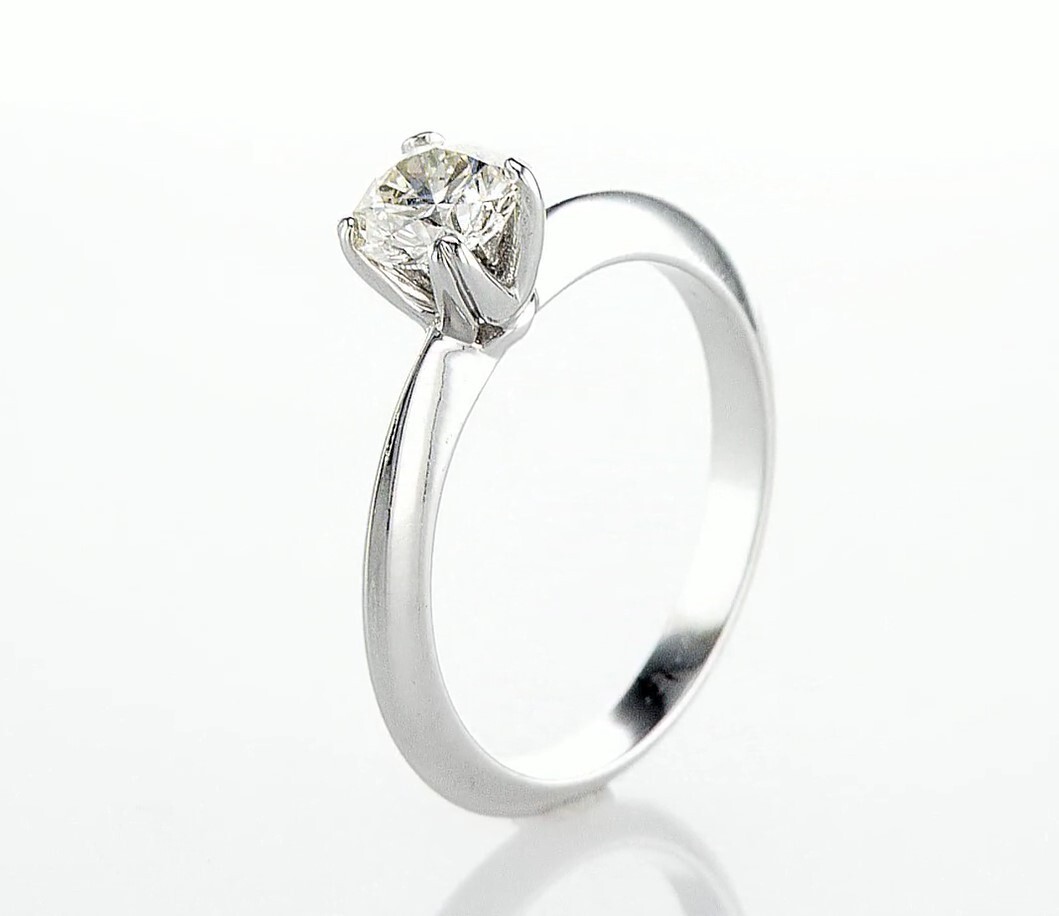 0.70ct Round M SI2 Diamond Ring Gia Cert 18K White Gold 0.70ct Round M SI2 Diamond Ring Gia Cert 18K White Gold