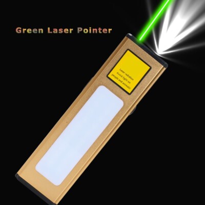 Blue or GreenLaser Pointer w/ Front Light and Side COB Rechargeable Flashlight