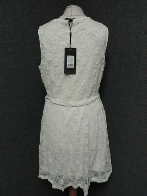 Mela London White belted Lace Dress UK 14 RRP 24 LN022 XX 01 | eBay UK