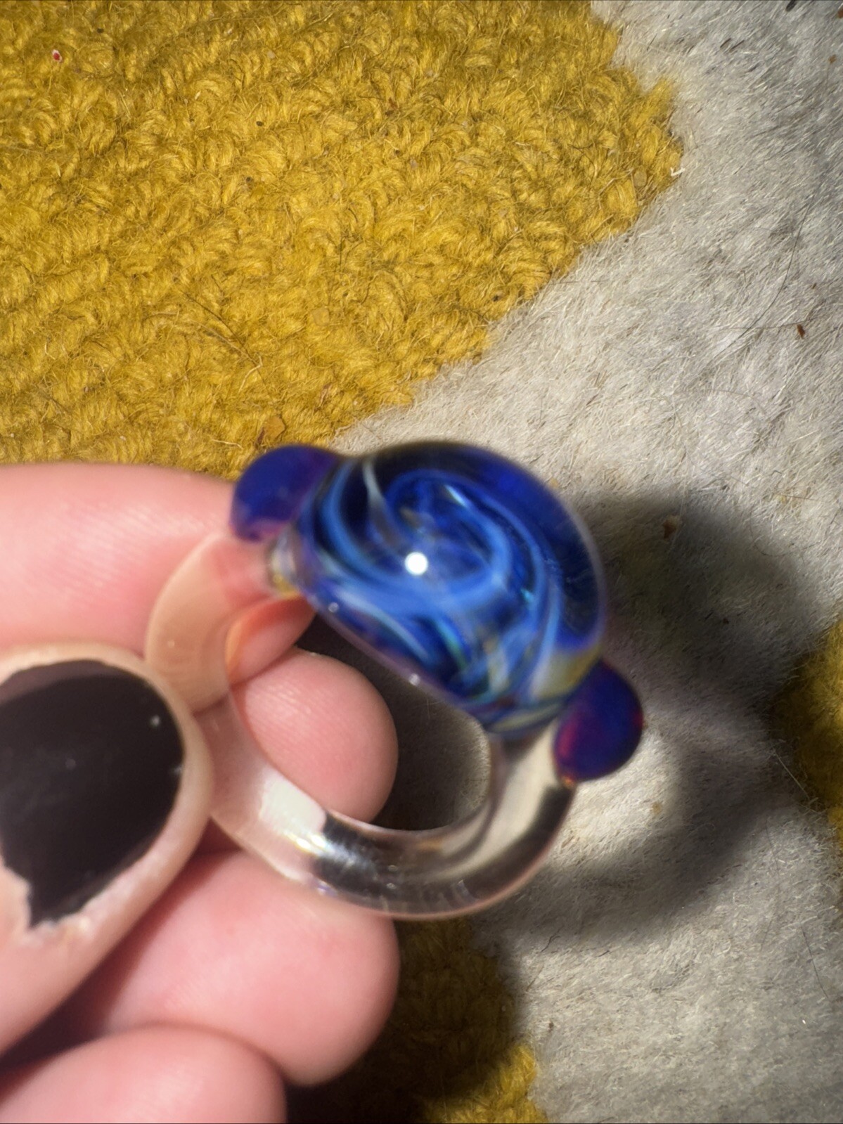 Size 6.5 Solid Glass Ring - Handmade - image 4