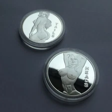 Sexy women Heads Tails GET Me Game Hot Girl Lucky Art Coin Man Collection Gift