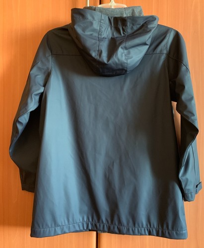 GAP Kids Boy's Raincoat Hooded Jacket Coat Jersey Lining Dark Blue Size 10 NEW - Picture 2 of 7