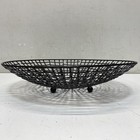 Black Metal Wire Decorative Bowl Footed Fruit Basket Mid Century Modern Style — photo 4