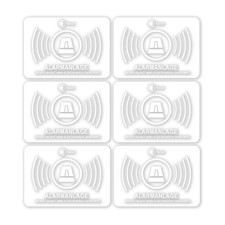 6er Aufkleber-Set Alarmanlage, transparent I 5 x 3,5 cm I au&szlig;enklebend I hin_360