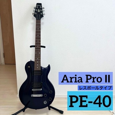 Aria Pro II PE-40 エレキギター ダークブルー レスポールタイプ Aria Pro II PE-40 Dark Blue Les Paul Type Electric Guitar Shipping