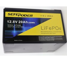 12V 20Ah LiFePO4 Deep Cycle Battery with 4000 Cycles and Built-in 40A BMS