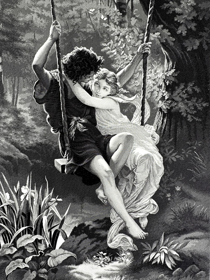 J&J Cash Le Printemps Tejido Jacquard de Seda PA Cuna Enmarcada Primavera Textil Freres Foto 2 de 4