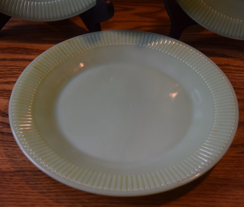 3 Vintage Fire King Jadeite Glass Dinner Plates 9" - Picture 2 of 3