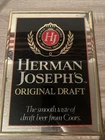 1987 Herman Joseph’s Original Draft Vintage Coors Sign Framed Glass Wall Art