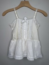 Vintage Girl  s Lace Crinoline Petticoat Fancy Full Nylon Slip Lace Size 5 O