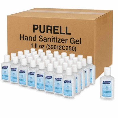 Purell  Advanced Hand Sanitizer Gel, Flip Top Bottle, 1 oz., 250 Bottles (39012C