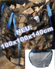 Holzbag Woodbag Big Bag Holz 100x100x140 cm für Brennholz  Sternboden 10 Stück