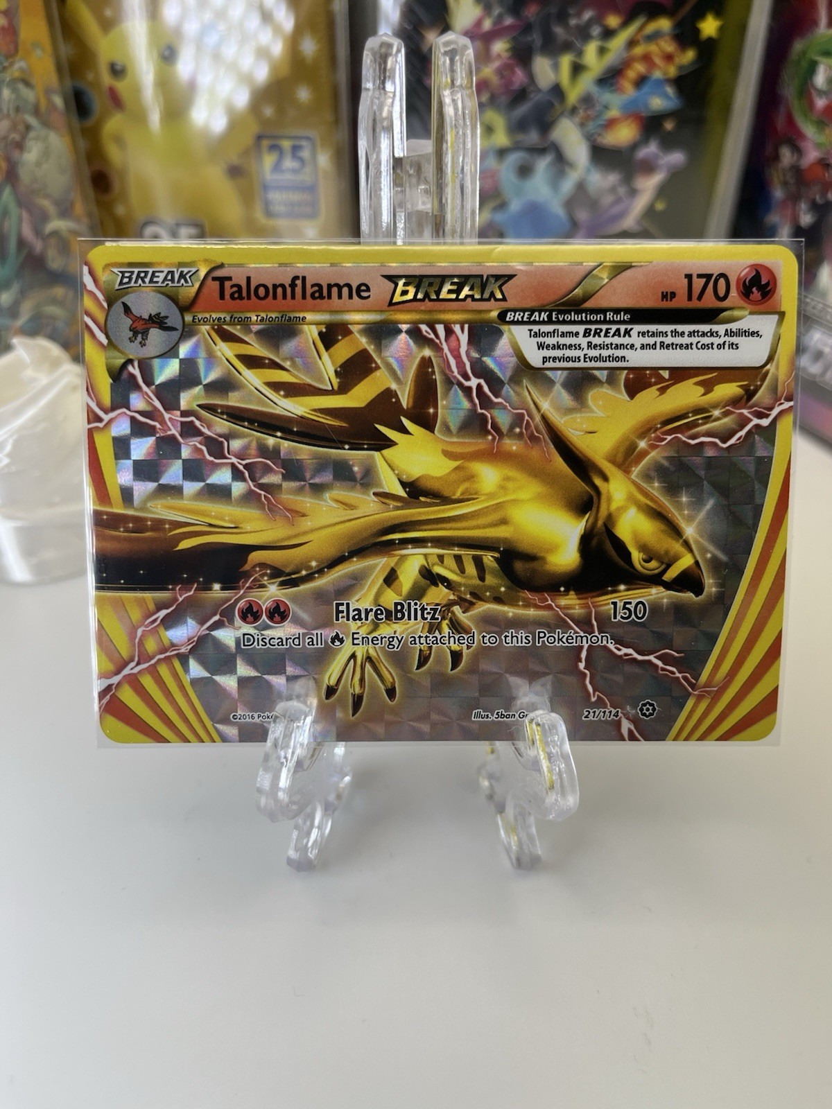 Talonflame Break - 21/114 - Pokemon Steam Siege XY Ultra Rare Card LP