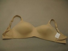 NWT 46C AUDEN Womens Beige Lightly Lined Wireless Back Closure Demi Bra 9F