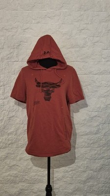 TOP Herren Under Armour Project Rock Terry Hoodie Gr. S 44/46 Rot TOP