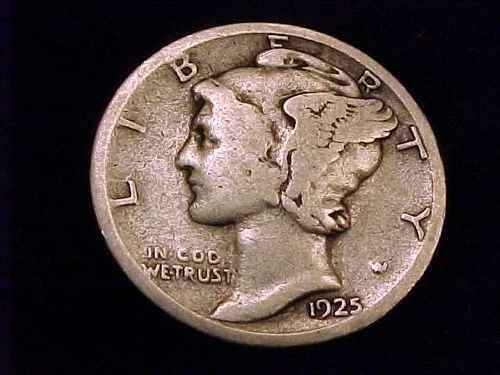 1925-S Mercury Dime,  Good  Grade.