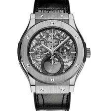 NEW Hublot Classic Fusion Moonphase Titanium 45mm mens watch 517.NX.0170.LR