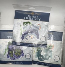 Mill Hill Mittens Trilogy Beaded Stitch Kits: Star Mittens-snowflake Snowman