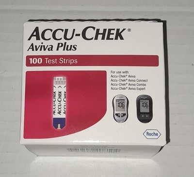 100 Accu-Chek Aviva Plus Test Strips Exp 04-30-2027